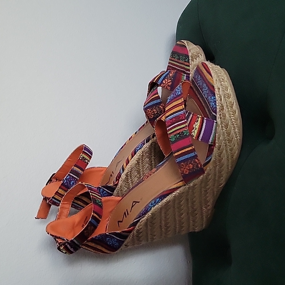 Mia Woven Wedge Sandals